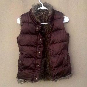 Gap fur lined vest size Extra Small womens